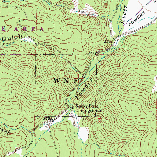Topographic Map of Gorham Gulch, OR