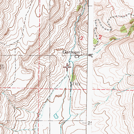 Topographic Map of Gorman Creek, OR