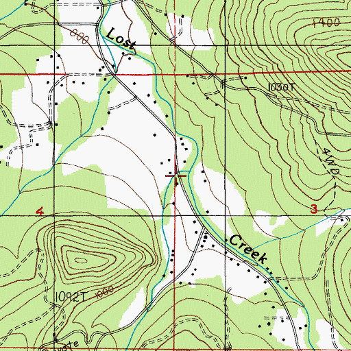 Topographic Map of Gosage Creek, OR