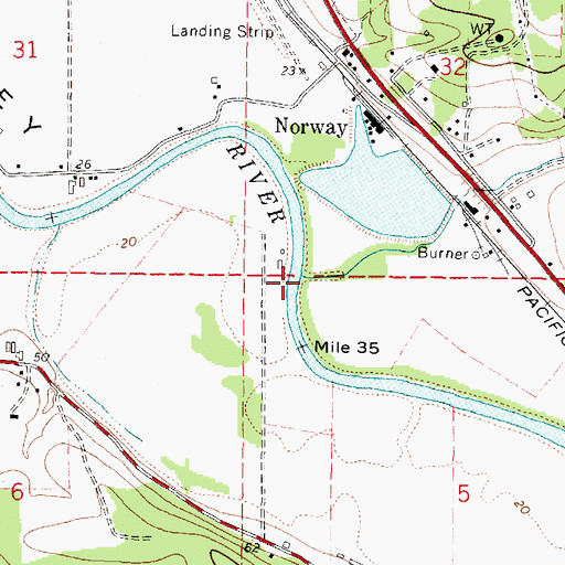 Topographic Map of Grady Creek, OR