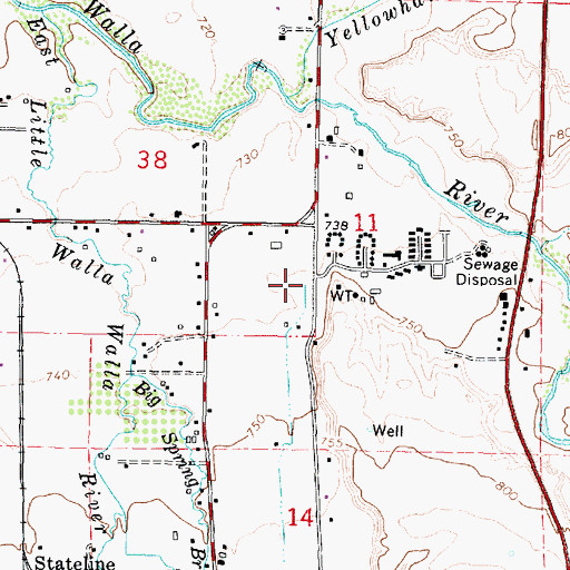 Topographic Map of Grandview Creek, OR