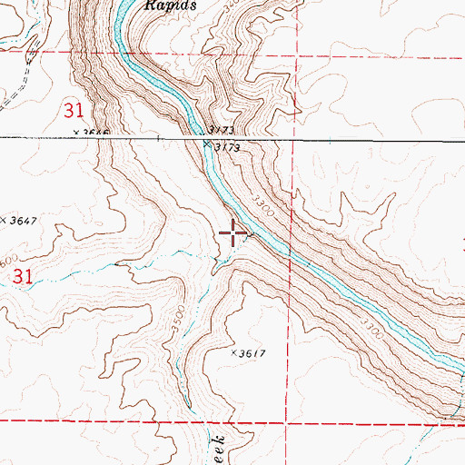 Topographic Map of Granite Creek, OR