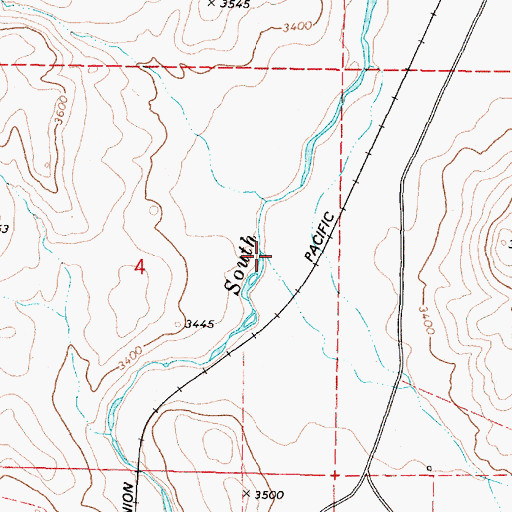 Topographic Map of Granite Creek, OR
