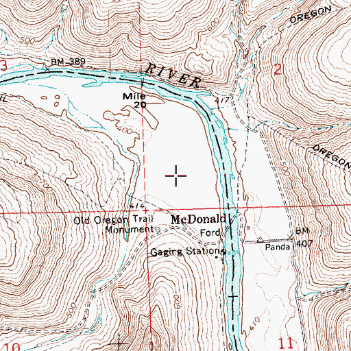 Topographic Map of Grass Valley Canyon, OR