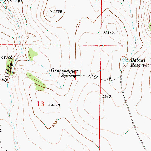Topographic Map of Grasshopper Spring, OR
