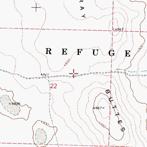 Topographic Map of Gray Buttes, OR