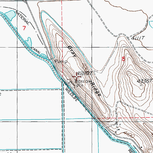 Topographic Map of Gray Ridge, OR