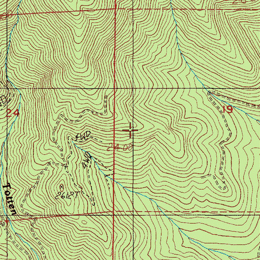 Topographic Map of Grayback Trail, OR