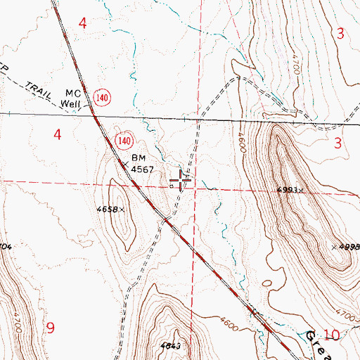 Topographic Map of Greaser Canyon, OR