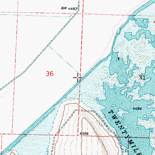 Topographic Map of Greaser Reservoir, OR