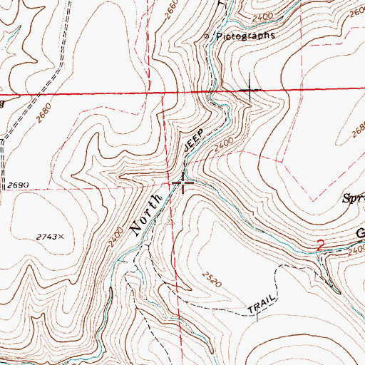 Topographic Map of Greasewood Canyon, OR