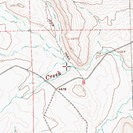 Topographic Map of Green Creek, OR