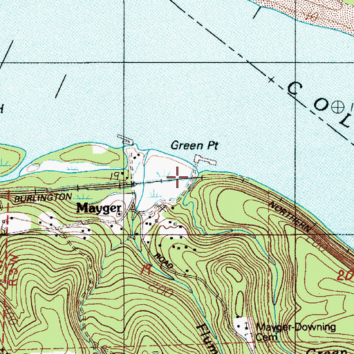 Topographic Map of Green Creek, OR