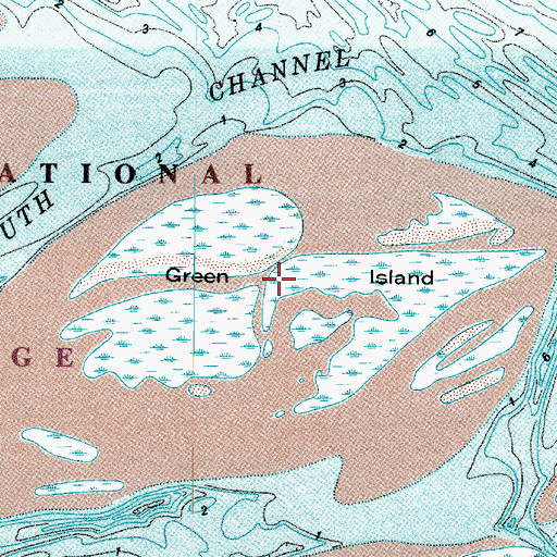 Topographic Map of Green Island, OR