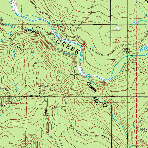 Topographic Map of Green Mountain Creek, OR