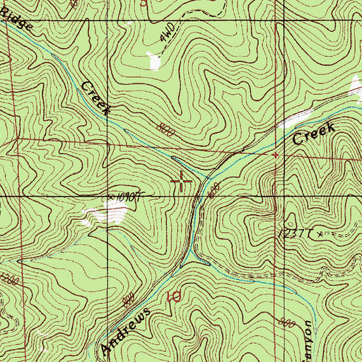 Topographic Map of Green Ridge Creek, OR