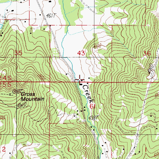 Topographic Map of Green Valley, OR