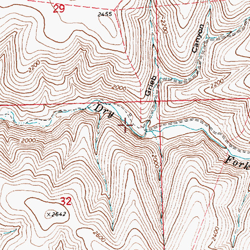 Topographic Map of Grieb Canyon, OR