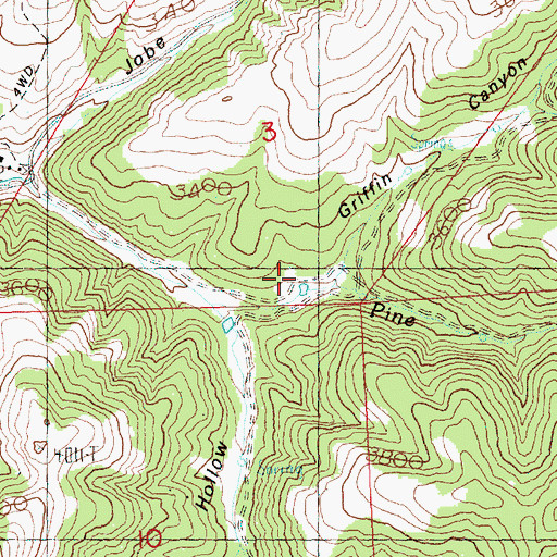 Topographic Map of Griffin Canyon, OR