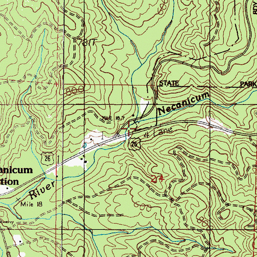 Topographic Map of Grindy Creek, OR