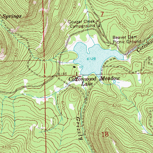 Topographic Map of Grizzly Creek, OR
