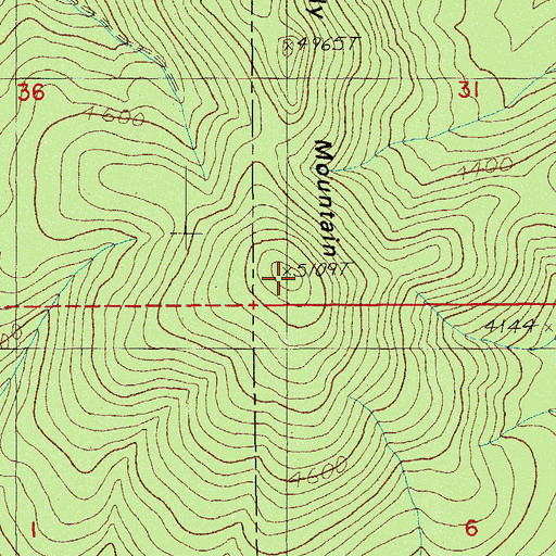 Topographic Map of Grizzly Mountain, OR