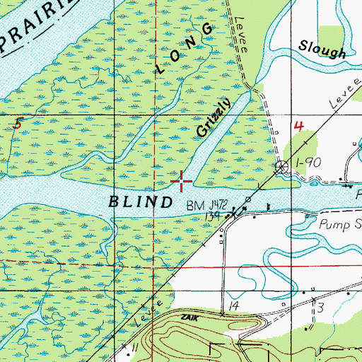 Topographic Map of Grizzly Slough, OR
