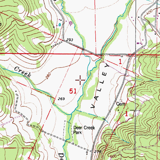 Topographic Map of Grohe Creek, OR