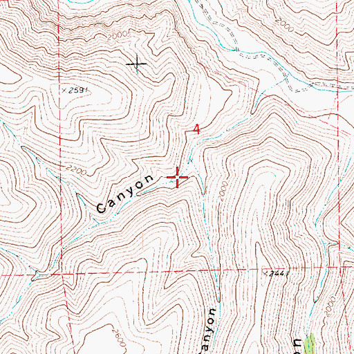 Topographic Map of Grouse Canyon, OR