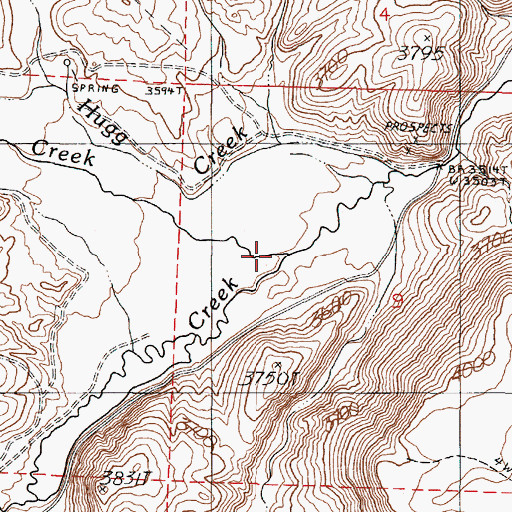 Topographic Map of Grouse Creek, OR