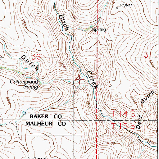 Topographic Map of Grove Gulch, OR