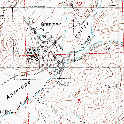 Topographic Map of Grub Hollow Creek, OR