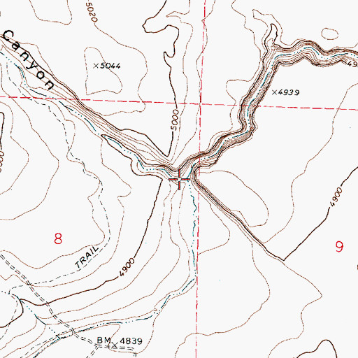 Topographic Map of Guano Canyon, OR