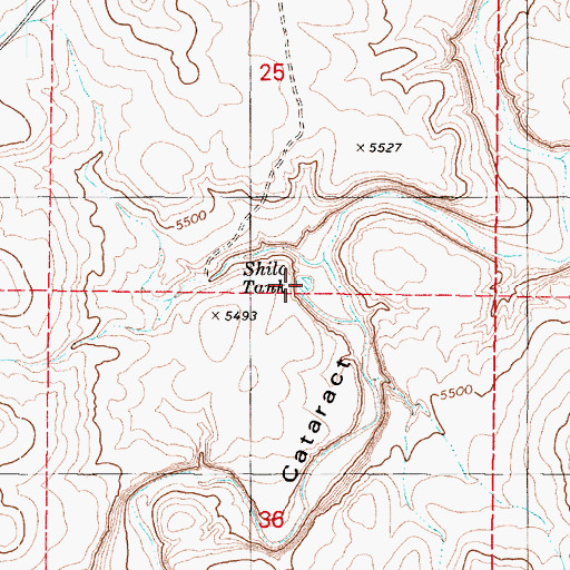 Topographic Map of Shilo Tank, AZ