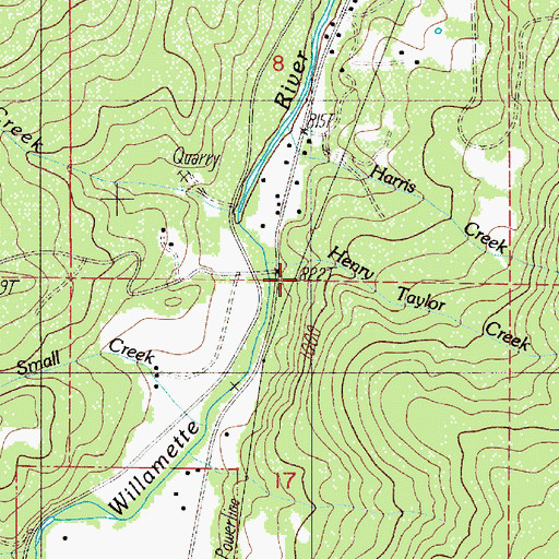 Topographic Map of H Taylor Creek, OR