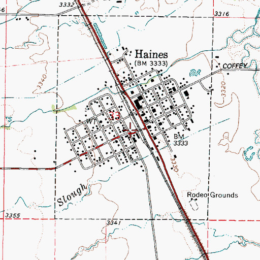 Topographic Map of Haines, OR