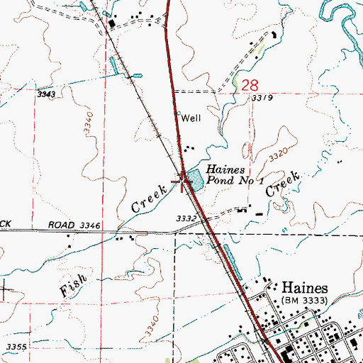 Topographic Map of Haines Pond Number One, OR