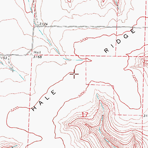 Topographic Map of Hale Ridge, OR