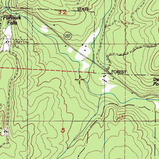 Topographic Map of Hamilton Creek, OR