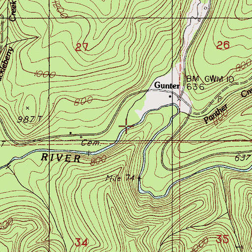 Topographic Map of Haney Creek, OR
