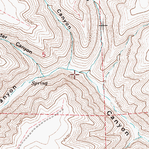 Topographic Map of Hannafin Canyon, OR