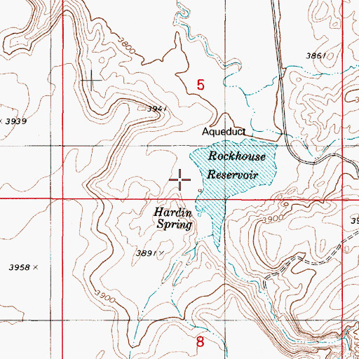 Topographic Map of Hardin Spring, OR
