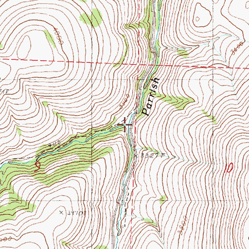 Topographic Map of Hardscrabble Creek, OR