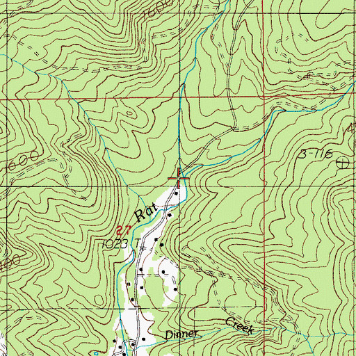 Topographic Map of Harms Creek, OR
