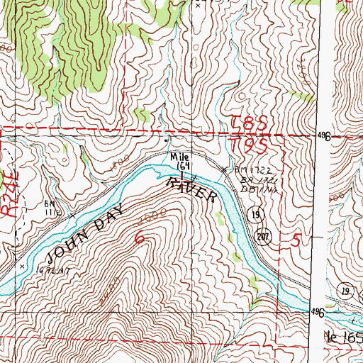 Topographic Map of Harper Creek, OR