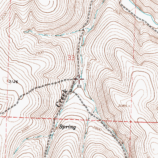 Topographic Map of Harrington Canyon, OR