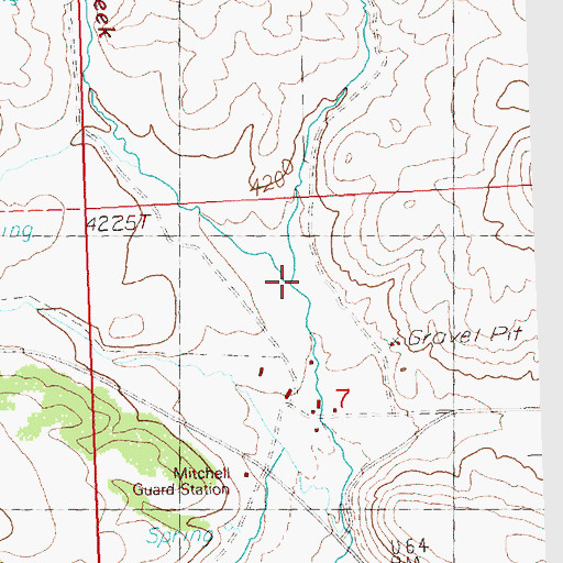 Topographic Map of Harrison Creek, OR