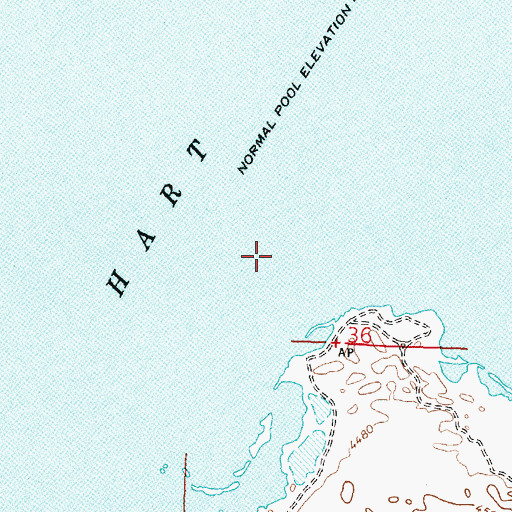 Topographic Map of Hart Lake, OR