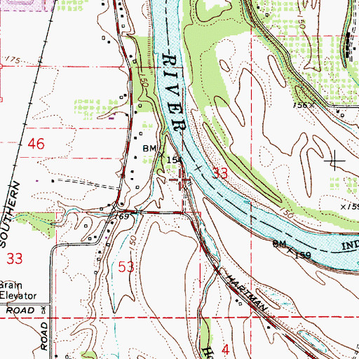 Topographic Map of Hartman Slough, OR
