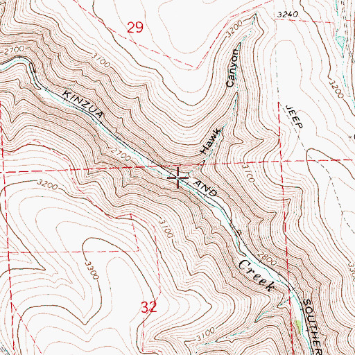 Topographic Map of Hawk Canyon, OR